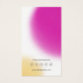Modern Blur rosa Gelbe Ohrringe Display Card (Rückseite)