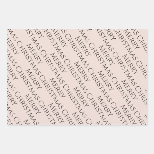 Modern Blush and Neutral Christmas Tree Geschenkpapier Set (Vorderseite 2)