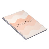 Modern Blush and Peach Waves Personalized Notizblock (Rechte Seite)