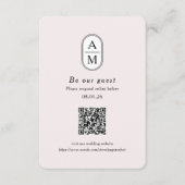 Modern Blush arch initialisiert uAwg mit QR-Code Begleitkarte (Vorderseite)
