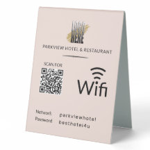Modern Blush Business Wifi QR-Logo