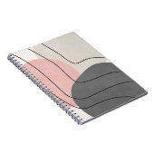 Modern Blush Charcoal Line Art Notebook Notizblock (Rechte Seite)
