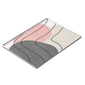 Modern Blush Charcoal Line Art Notebook Notizblock (Linke Seite)