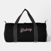 Modern Blush Dusty Pink Monogram und Name Duffle Bag (Vorderseite)