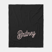 Modern Blush Dusty Pink Monogram und Name Fleecedecke (Vorderseite)