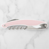 Modern Blush Dusty Pink Monogram und Name Kellnermesser (Rückseite)