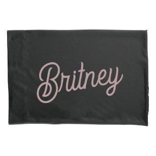 Modern Blush Dusty Pink Monogram und Name Kissenbezug