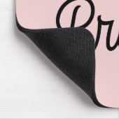 Modern Blush Dusty Pink Monogram und Name Mousepad (Ecke)