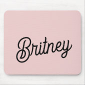 Modern Blush Dusty Pink Monogram und Name Mousepad (Vorne)