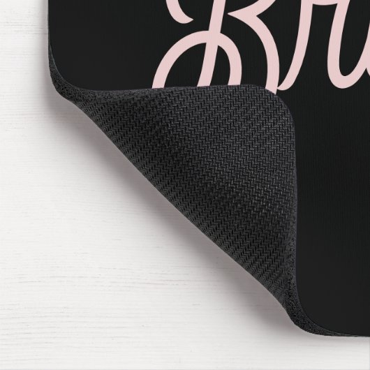 Modern Blush Dusty Pink Monogram und Name Mousepad (Ecke)