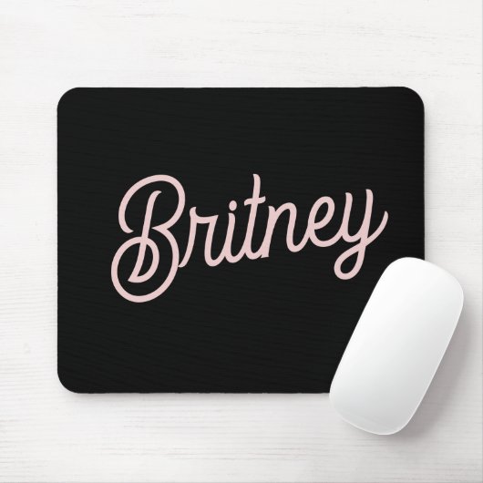 Modern Blush Dusty Pink Monogram und Name Mousepad (Mit Mouse)