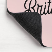 Modern Blush Dusty Pink Monogram und Name Mousepad (Ecke)