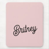 Modern Blush Dusty Pink Monogram und Name Mousepad (Vorne)