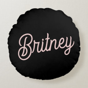 Modern Blush Dusty Pink Monogram und Name Rundes Kissen