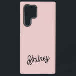 Modern Blush Dusty Pink Monogram und Name Samsung Galaxy Hülle<br><div class="desc">Das moderne Blush Dusty Pink Monogram und der Name Lumbar Kissen verleihen jedem Wohnraum einen stilvollen und personalisierten Akzent. Dieses Kissen aus der Lumbalabar ist mit einem eleganten Schriftzeichen mit einem eigens dafür vorgesehenen Monogramm und Namen geschmückt. Es ist so konzipiert, dass es sowohl Komfort als auch eine einmalige Touch...</div>