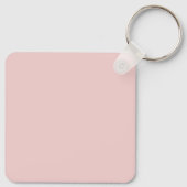 Modern Blush Dusty Pink Monogram und Name Schlüsselanhänger (Rückseite)