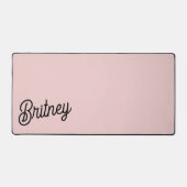 Modern Blush Dusty Pink Monogram und Name Schreibtischunterlage (Vorderseite)
