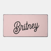 Modern Blush Dusty Pink Monogram und Name Schreibtischunterlage (Vorderseite)