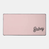 Modern Blush Dusty Pink Monogram und Name Schreibtischunterlage (Vorderseite)