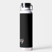Modern Blush Dusty Pink Monogram und Name Trinkflasche (Rückseite)