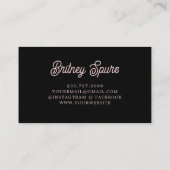 Modern Blush Dusty Pink Monogram und Name Visitenkarte (Rückseite)