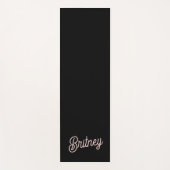 Modern Blush Dusty Pink Monogram und Name Yogamatte (Vorderseite)