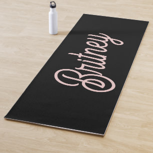 Modern Blush Dusty Pink Monogram und Name Yogamatte