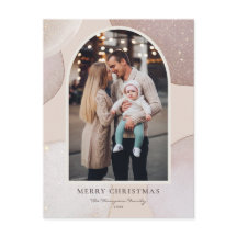 Modern Blush Glitzer Formen Frohe Weihnachten Foto