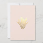 Modern Blush Gold 21. Geburtstagssukkulente Einladung (Rückseite)