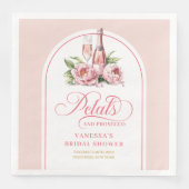 Modern Blush Petals and Prosecco Party Napkins Serviette (Vorderseite)