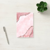 Modern Blush Pink Agate Geode Post-it Klebezettel (Büro)