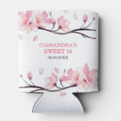Modern Blush Pink Cherry Blossom Sakura Geburtstag Dosenkühler (Rückseite)