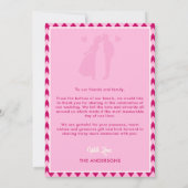 Modern Blush Pink Chevron Stripe Wedding Photo Dankeskarte (Rückseite)