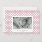 Modern Blush Pink Foto Collage Baby Girl Birth Ankündigung (Rückseite)