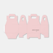 Modern Blush Pink Girl Simple Script Monogram Geschenkschachtel (Ungefaltet)
