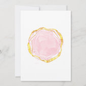 Modern Blush Pink Girly Trendy Sweet 16 Einladung (Rückseite)