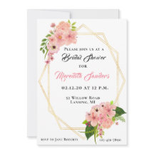 Modern Blush Pink Gold Brautparty