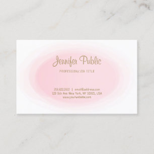 Modern Blush Pink Gold Elegant Einfach Beruflich Visitenkarte