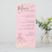 Modern Blush Pink Gold Glitzer Quinceanera Einladung (Stehend Vorderseite)