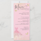 Modern Blush Pink Gold Glitzer Quinceanera Einladung (Vorderseite)