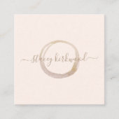 Modern Blush Pink Gold Imitate Glitzer Circle Logo Quadratische Visitenkarte (Vorderseite)