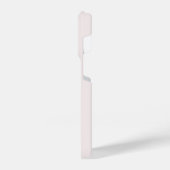 Modern Blush Pink Gold Script Monogram iPhone Hülle (Linke Seite)