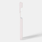 Modern Blush Pink Gold Script Monogram iPhone Hülle (Linke Seite)