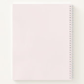 Modern Blush Pink Gold Script Monogram Notizblock (Rückseite)