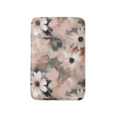 Modern Blush Pink Gray Floral  Badematte (Vorderseite Vertikal)