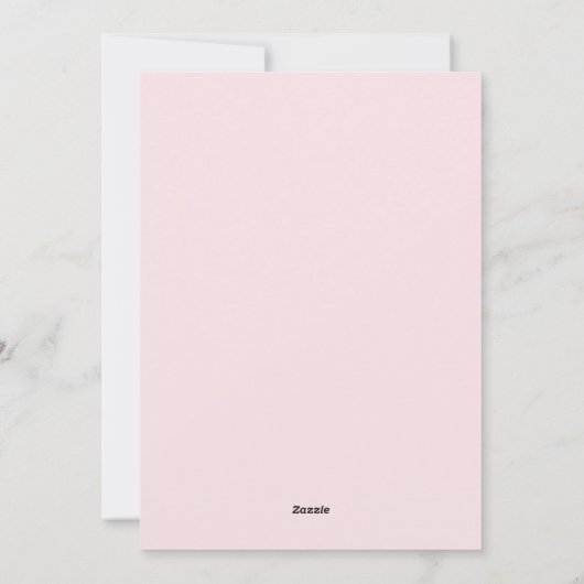 Modern Blush Pink JOY Foto Weihnachten (Rückseite)