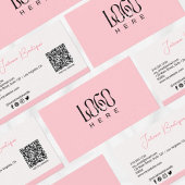 Modern-Blush-Pink-Logo | QR-Code Visitenkarte