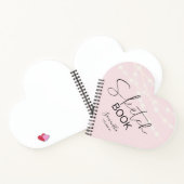 Modern Blush Pink Monogram Name Sketpad Notizblock (Innenseite)