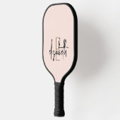 Modern Blush Pink Monogram Pickleball Schläger (Links)