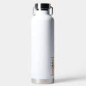 Modern Blush Pink Monogram Script Trinkflasche (Vorderseite)